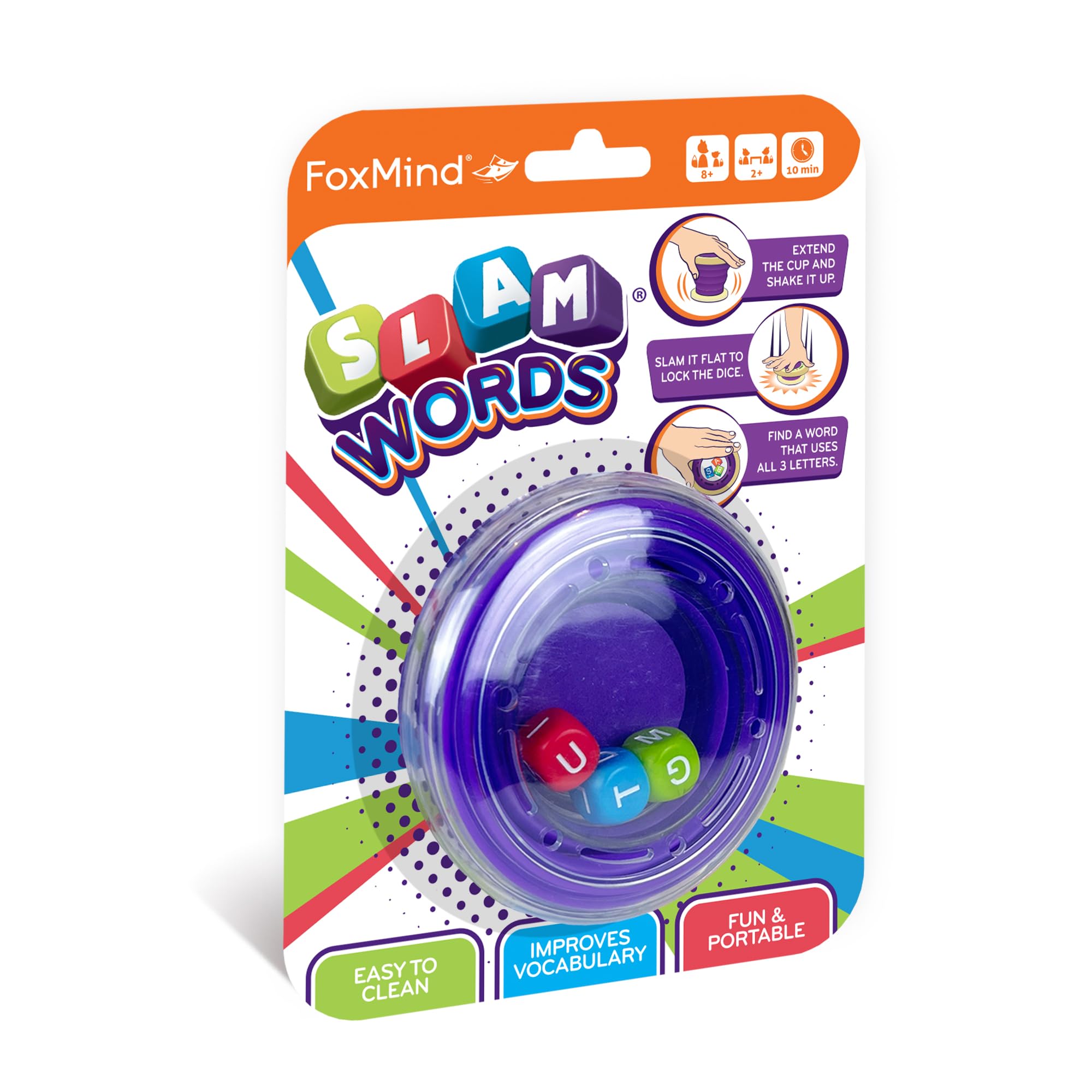 Slam Words Quick Word Game – Travel-Friendly Dice Game for Families and Parties