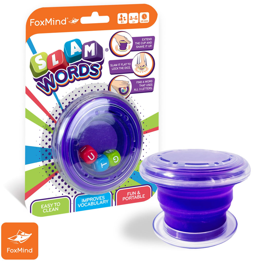 Slam Words Quick Word Game – Travel-Friendly Dice Game for Families and Parties