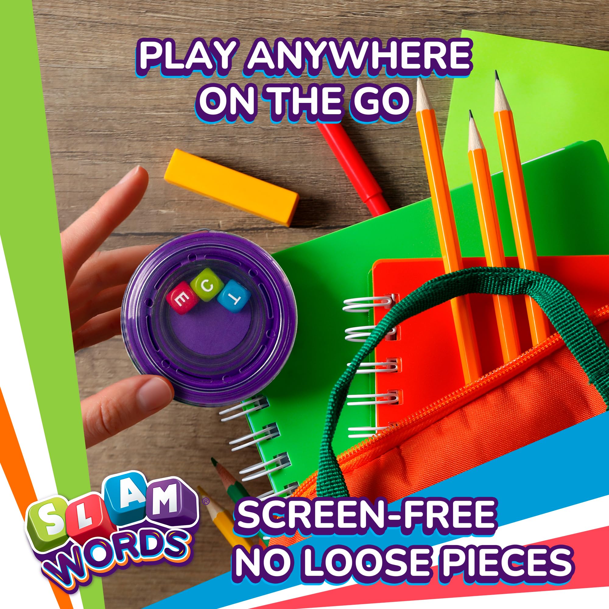 Slam Words Quick Word Game – Travel-Friendly Dice Game for Families and Parties