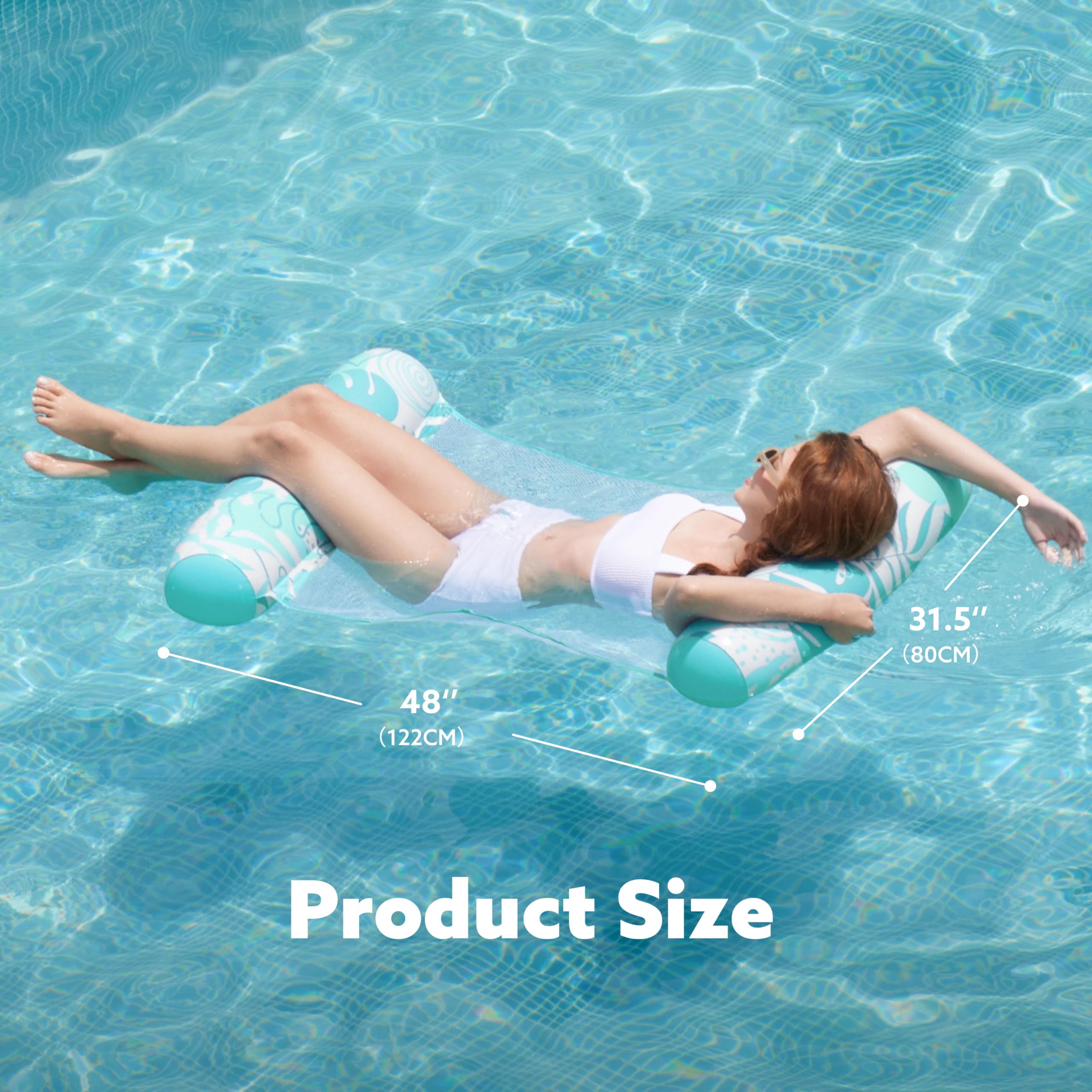 SLOOSH 4-in-1 Hammock Pool Float for Adults – Inflatable Water Lounge with Buoyant Pillows & Mesh Seat