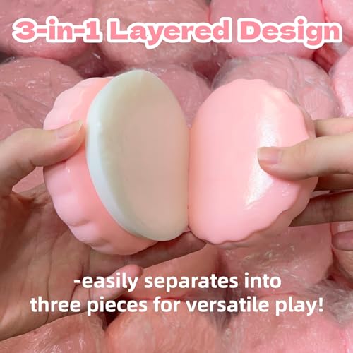 Slow Rising Cookie Squishy Toy by SUISUILE - 3-Layer Sandwich Design, Soft PU Foam, Stress Relief Squeeze Toy for Adults and Kids (Pink)
