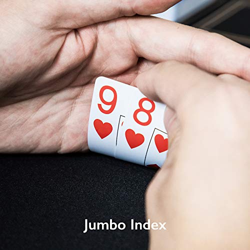 SLOWPLAY 2-Deck Plastic Playing Cards – Jumbo Index, Waterproof & Washable Poker Cards for Texas Hold'em