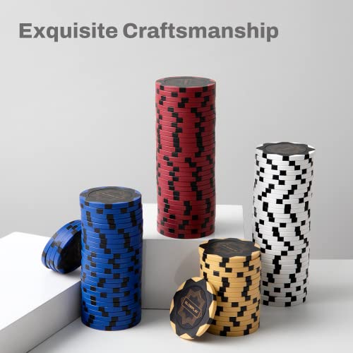 SLOWPLAY Nash Clay Poker Chips - 14g Heavyweight, 40mm, Pack of 50 ($1 Denomination)