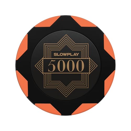 SLOWPLAY Nash Clay Poker Chips - 14g Heavyweight, 40mm, Pack of 50 with 5000 Denomination