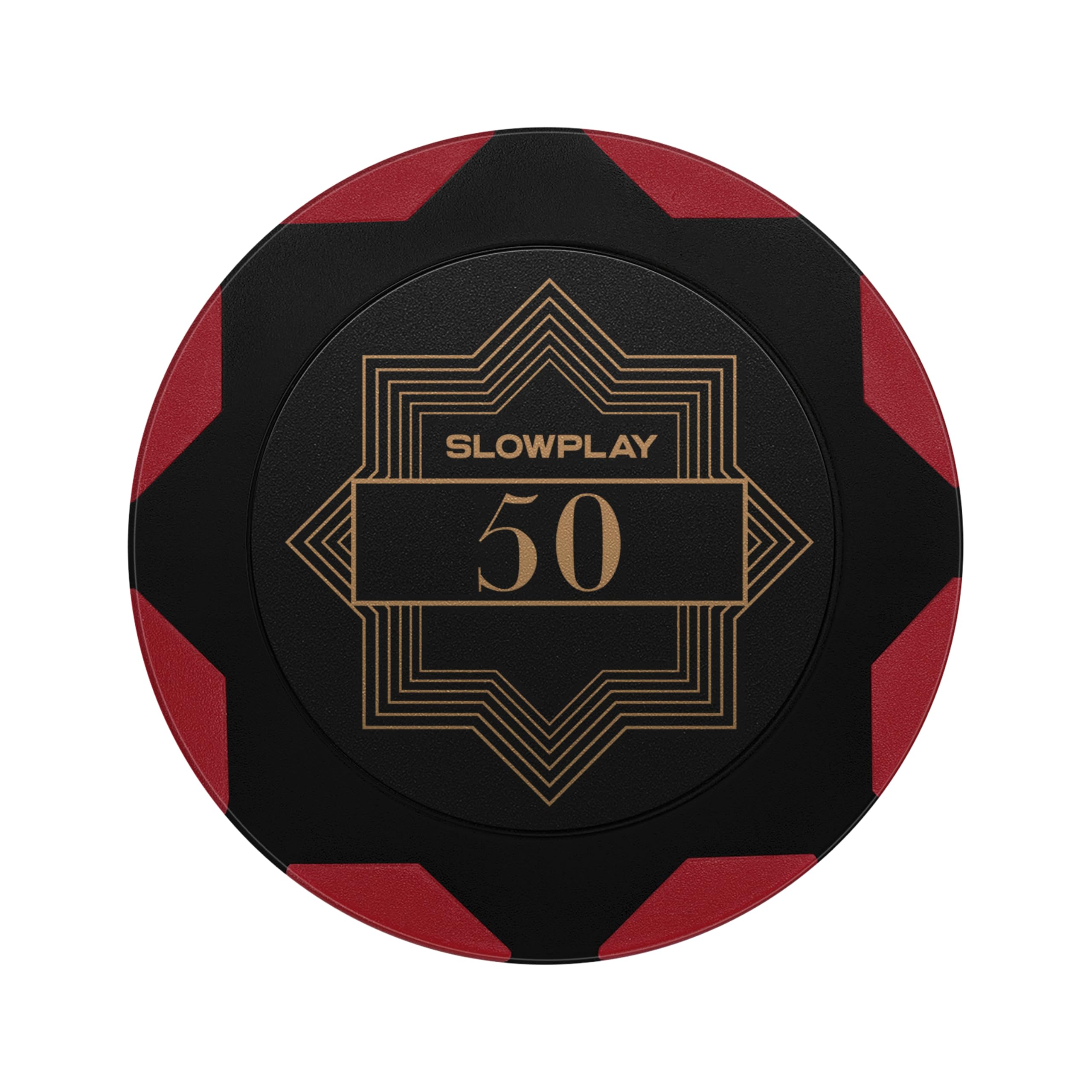SLOWPLAY Nash Clay Poker Chips 14g Heavyweight 40mm (Pack of 50, Denomination 50)