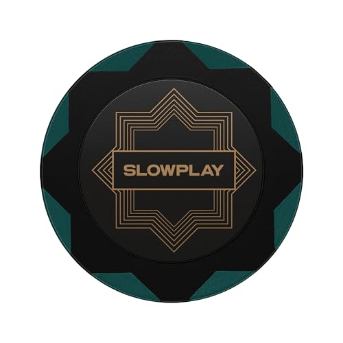 SLOWPLAY Nash Clay Poker Chips – 14g Heavyweight Composite, 40mm, Pack of 50 in Green (No Denomination)