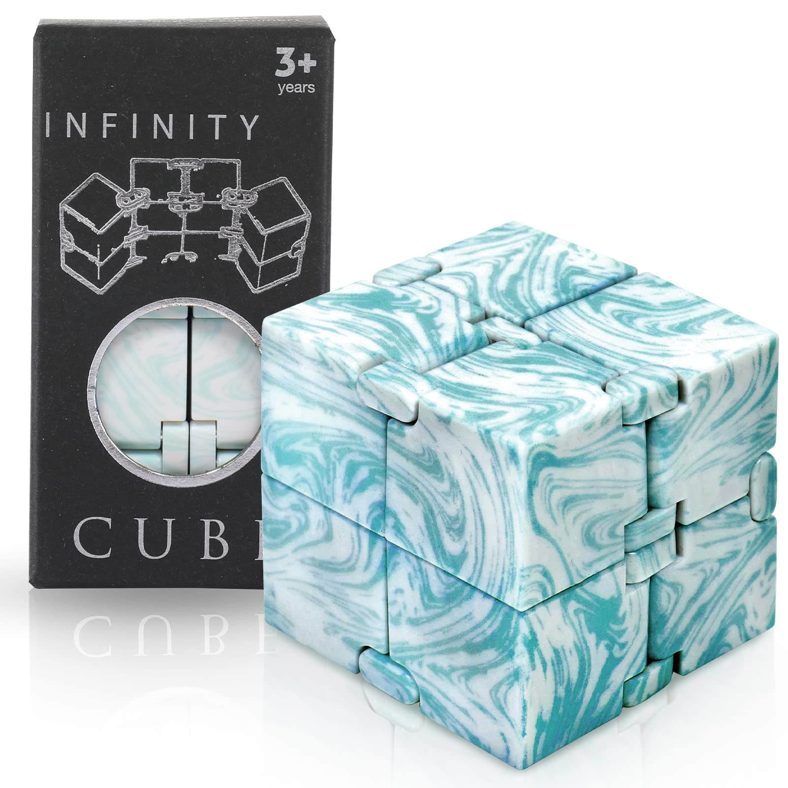 SMALL FISH Infinity Cube Fidget Toy for Stress Relief – Marble