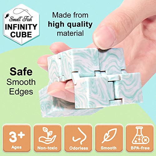 SMALL FISH Infinity Cube Fidget Toy for Stress Relief – Marble