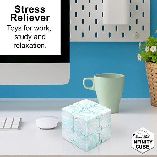 SMALL FISH Infinity Cube Fidget Toy for Stress Relief – Marble