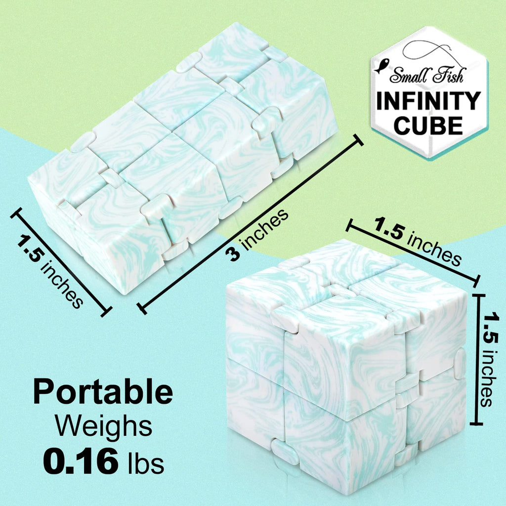 SMALL FISH Infinity Cube Fidget Toy for Stress Relief – Marble