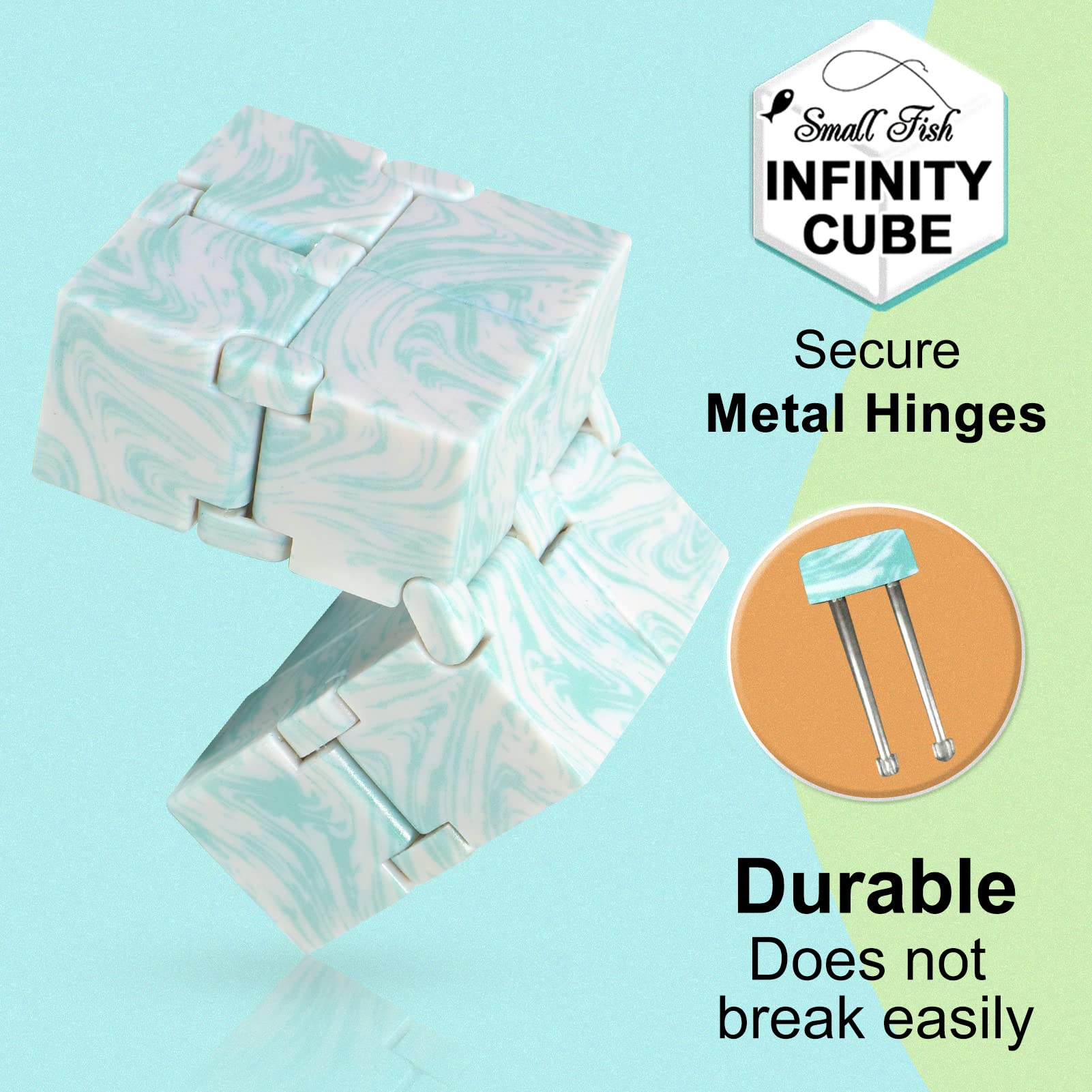 SMALL FISH Infinity Cube Fidget Toy for Stress Relief – Marble