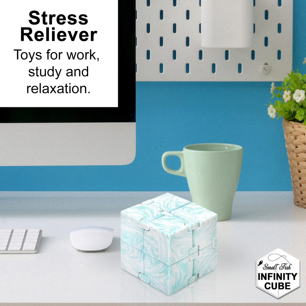 SMALL FISH Infinity Cube Fidget Toy for Stress Relief – Marble