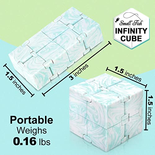 SMALL FISH Infinity Cube Fidget Toy for Stress Relief – Marble