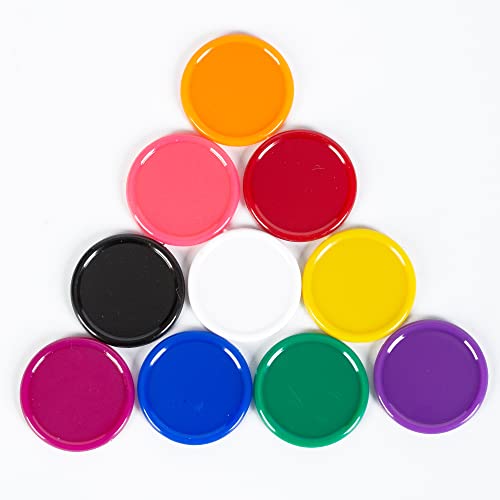 Smartdealspro 300-Piece 1-Inch Plastic Counters Set – 10 Colors, Opaque, with Edge