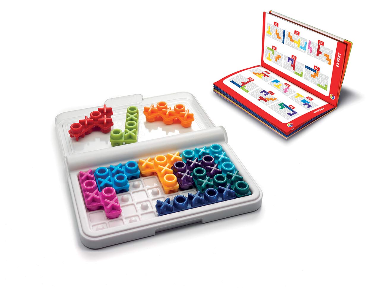 SmartGames IQ XOXO – 120 Logic Challenges in a Compact Travel Case for Kids and Adults