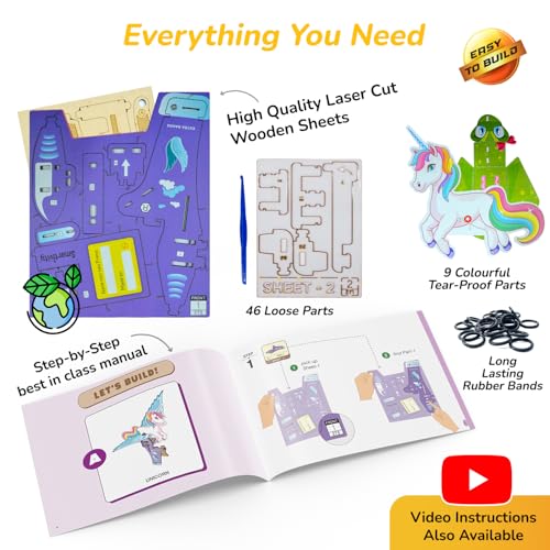 Smartivity Mech Miracles DIY Kit – Build Unicorn & Crocodile, STEM Toy for Ages 6-14