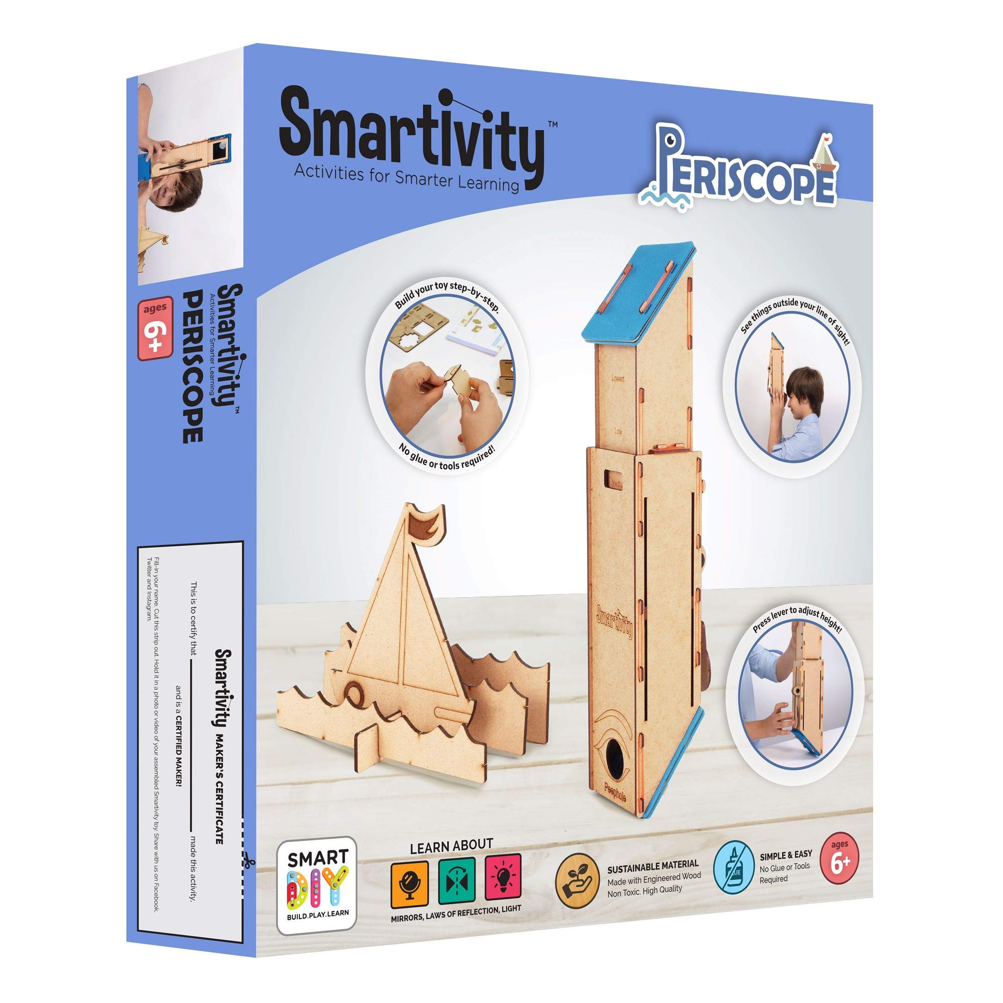 Smartivity Periscope 3D Wooden Model STEM Building Set for Kids 6+