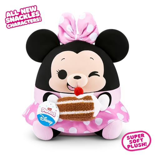 Snackles Disney 14-inch Plush Minnie by ZURU – Super-Soft Snack Buddy