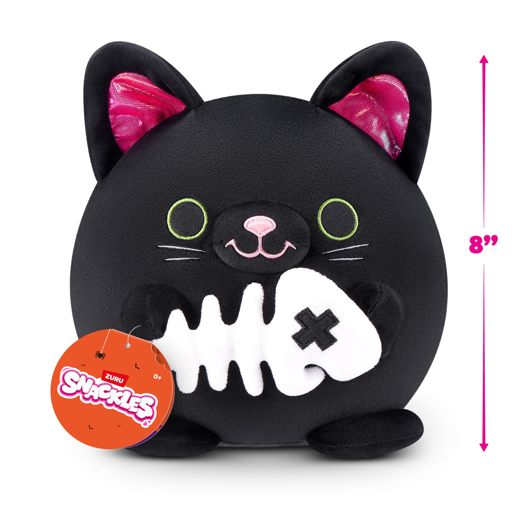 Snackles Halloween Series 1 Salem the Cat 8-Inch Plush with Snack Accessory by ZURU