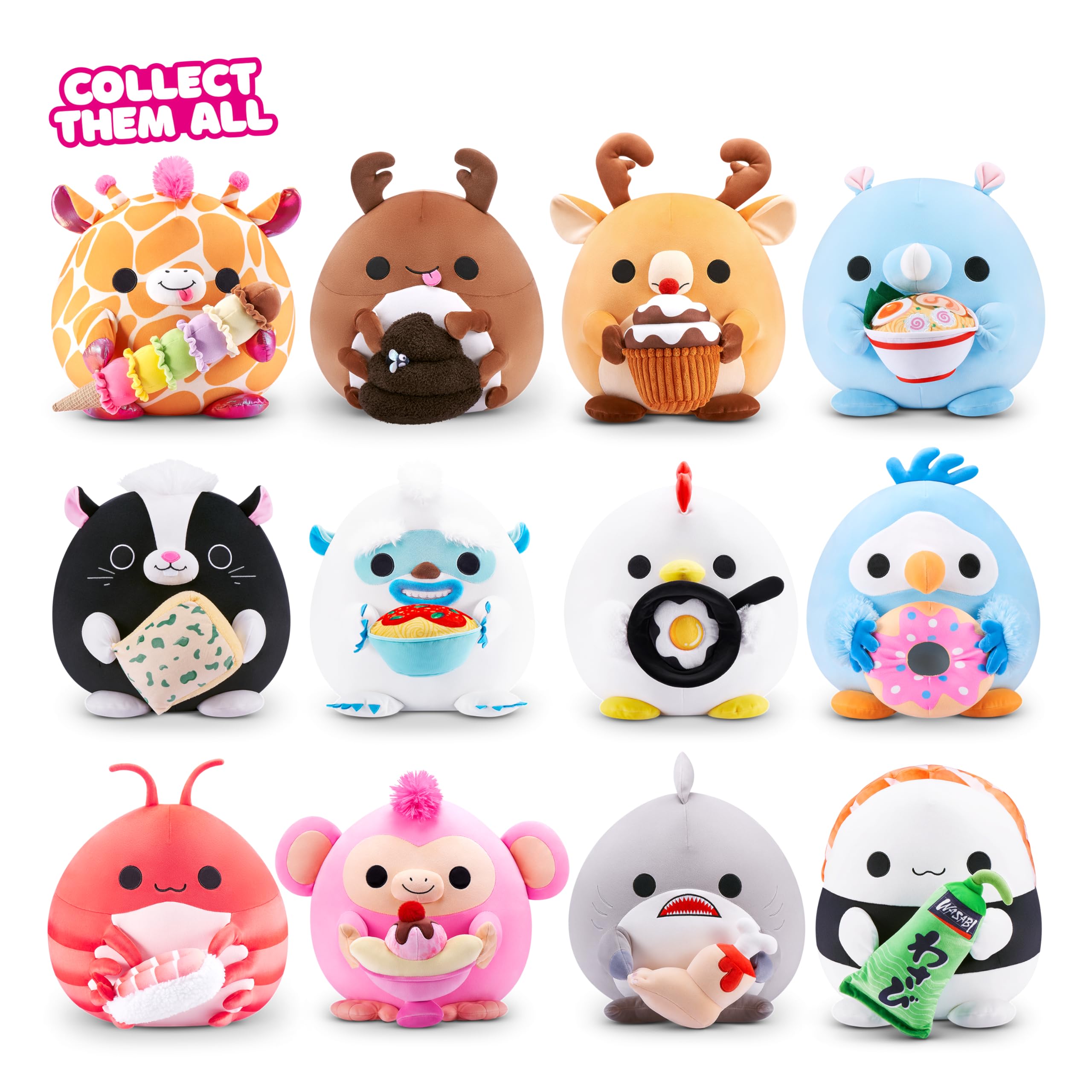 Snackles Non-Licensed Series 1 8-Inch Plush by ZURU – Soft Collectible with Snack Accessory