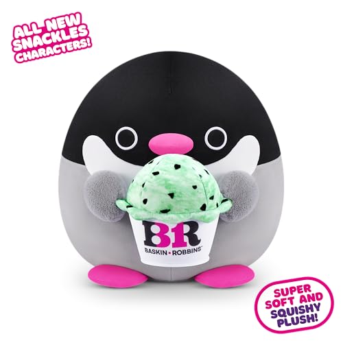 Snackles Series 2 Penguin & Baskin-Robbins 14-Inch Plush by ZURU – Ultra Soft Collectible Stuffed Animal