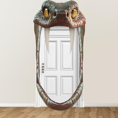 Snake Birthday Door Banner – LUUFILx Green Polyester Party Decoration, 91x43 Inches