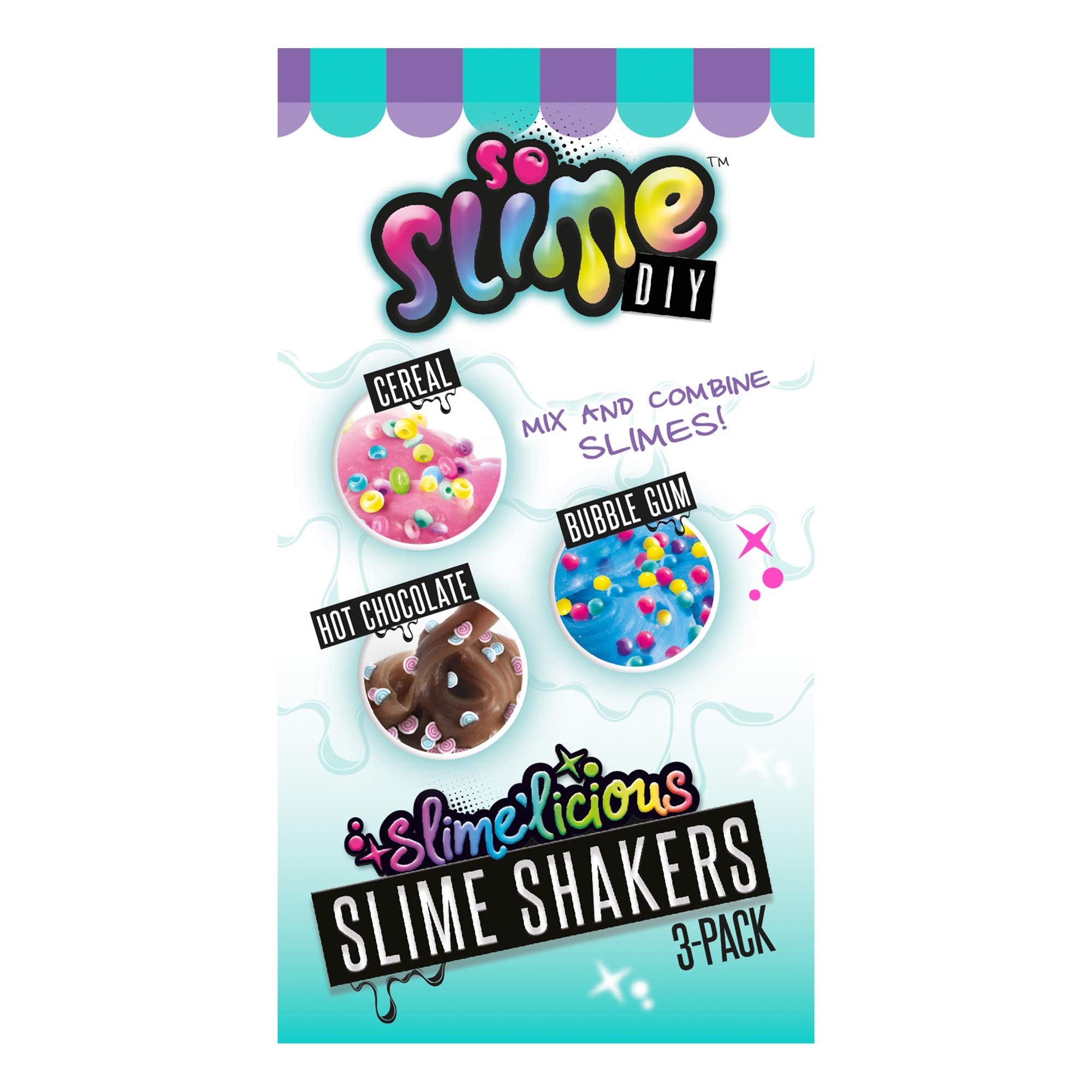 So Slime DIY Slime'licious 3-Pack: Scented Slime Kits – Bubble Gum, Hot Cocoa, Strawberry Milk