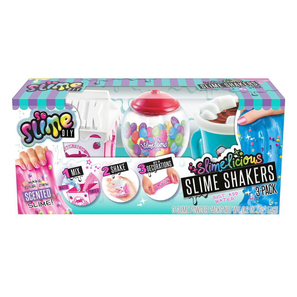 So Slime DIY Slime'licious 3-Pack: Scented Slime Kits – Bubble Gum, Hot Cocoa, Strawberry Milk