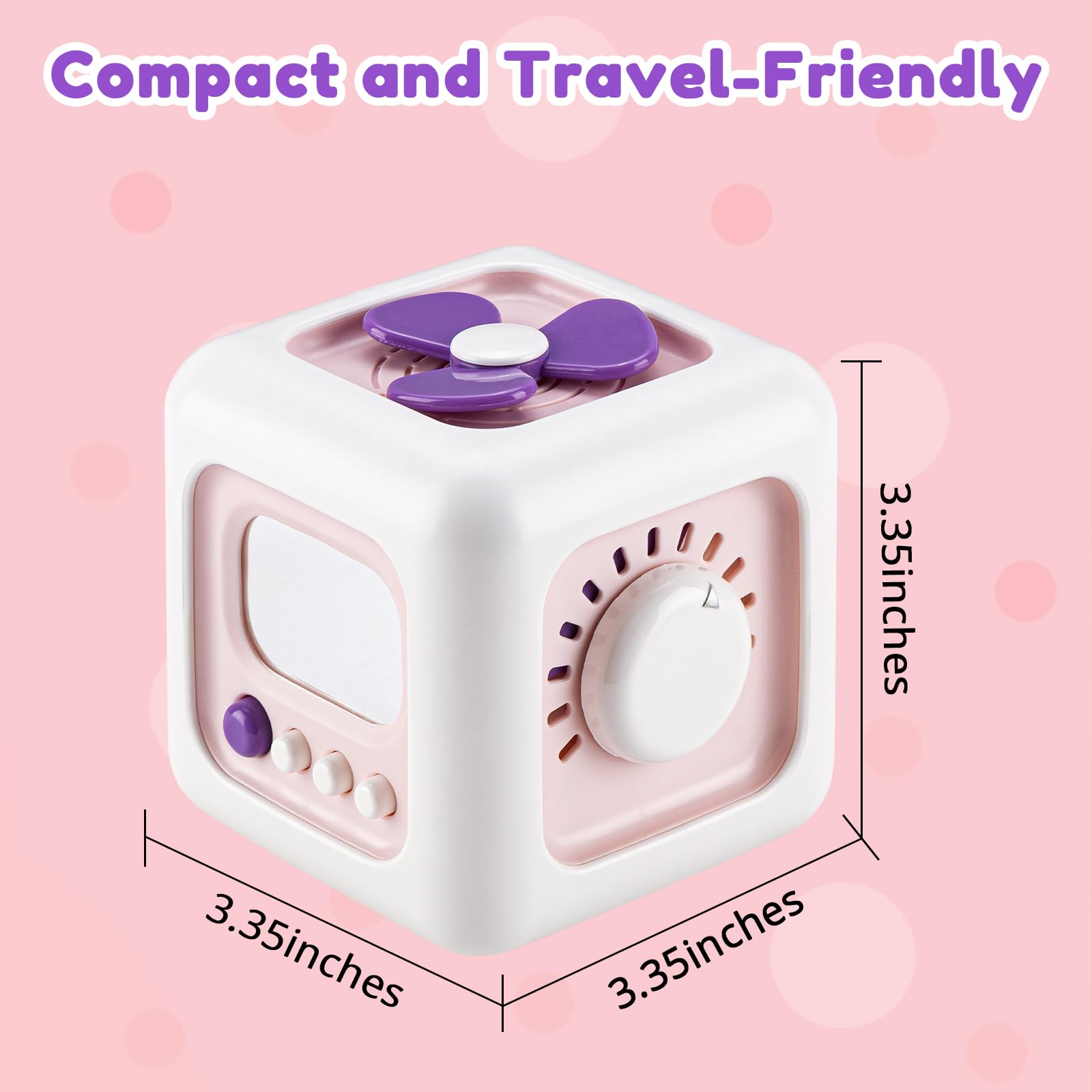 SOCBTNSO Busy Cube - Montessori Sensory Toy for 1 Year Old Girl, Travel-Friendly Learning Cube for Toddlers 1-3