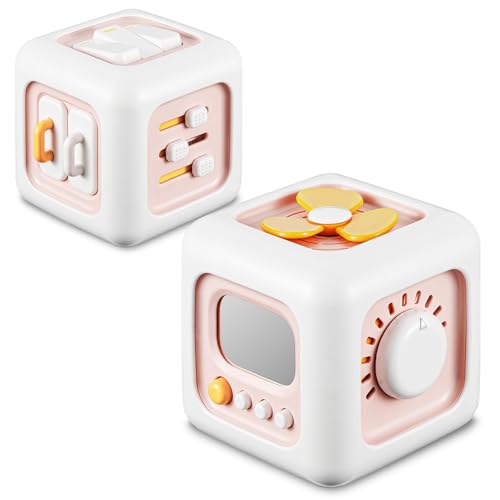 SOCBTNSO Busy Cube – Montessori Toys for 1 Year Old Girl Gifts, Travel Toys for Toddlers 1-3, Learning Fine Motor Skills