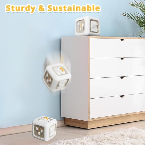 SOCBTNSO Busy Cube Toy for 1 Year Old - Montessori Travel Toy with 6 Activities