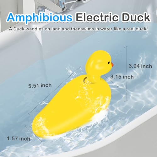 SOCBTNSO Walking Duck Bath Toy – Waterproof, Realistic Waddling Duck for Toddlers (Single or 2-Pack)