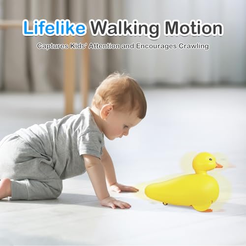 SOCBTNSO Walking Duck Bath Toy – Waterproof, Realistic Waddling Duck for Toddlers (Single or 2-Pack)