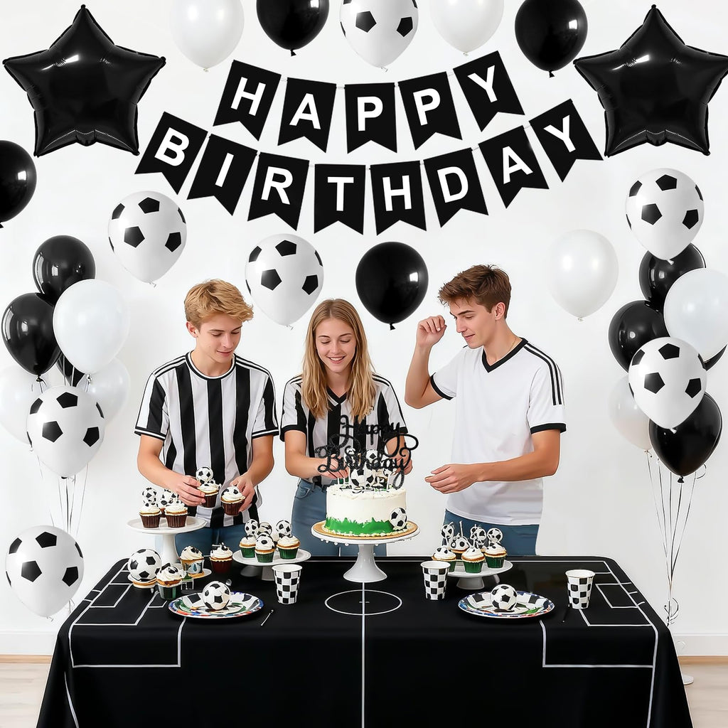 Soccer Birthday Party Decorations – 54-Piece Set with Balloons, Banner & Cake Topper