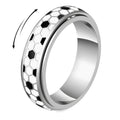 Soccer Fidget Ring for Adults – Stainless Steel Anxiety Relief Spinner Ring, Unisex
