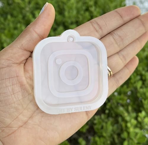 Social Media Logo Resin Mold – Silicone Keychain Mold for Instagram, TikTok, Facebook, WhatsApp, YouTube