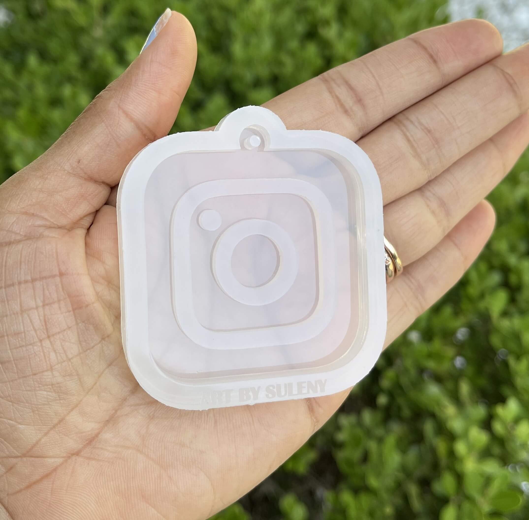 Social Media Logo Resin Mold – Silicone Keychain Mold for Instagram, TikTok, Facebook, WhatsApp, YouTube