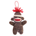 Sock Monkey Keychain 4-Inch Plush Toy - Cute Stuffed Animal Keychain Accessory