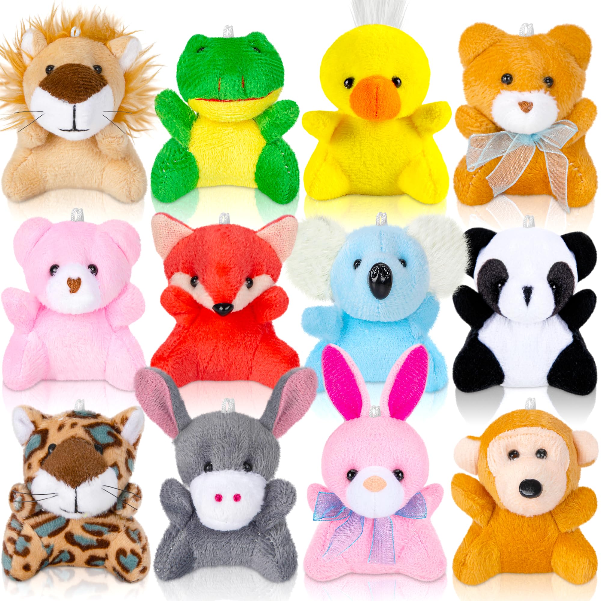 Sofier 12-Pack Mini Stuffed Animals: Bulk Plush Party Favors for Treasure Boxes, Claw Machines, and Classroom Prizes