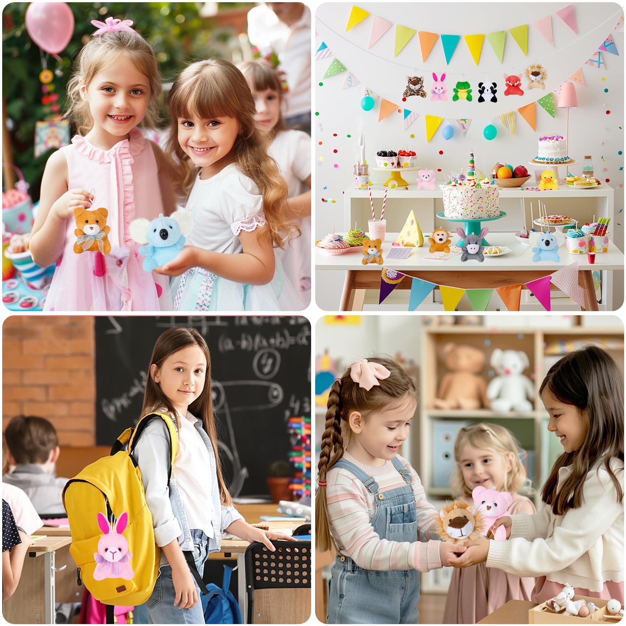 Sofier 12-Pack Mini Stuffed Animals: Bulk Plush Party Favors for Treasure Boxes, Claw Machines, and Classroom Prizes