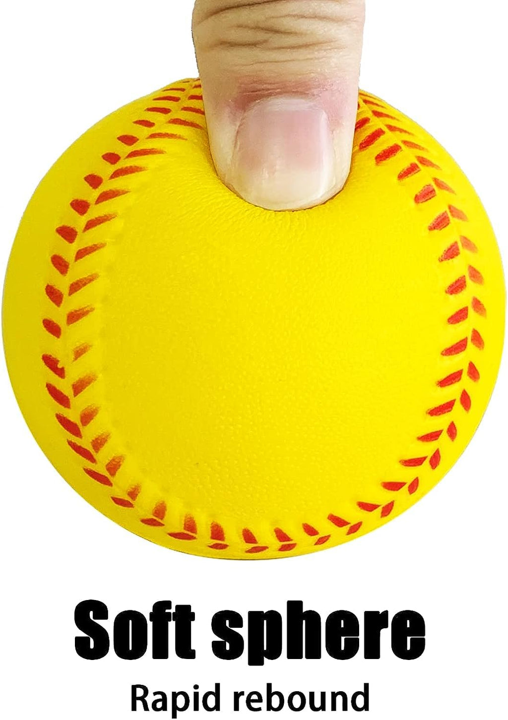Soft Foam Baseballs (6-Pack) - Safe Training Balls for Kids Ages 3-10, Indoor/Outdoor Play - White