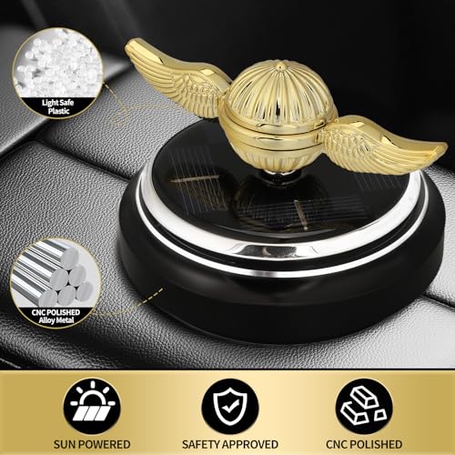 Solar-Powered Fidget Spinner – Gold Orb Desk Toy with Solar Panel for Science Learning and Stress Relief