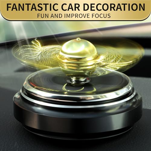 Solar-Powered Fidget Spinner – Gold Orb Desk Toy with Solar Panel for Science Learning and Stress Relief