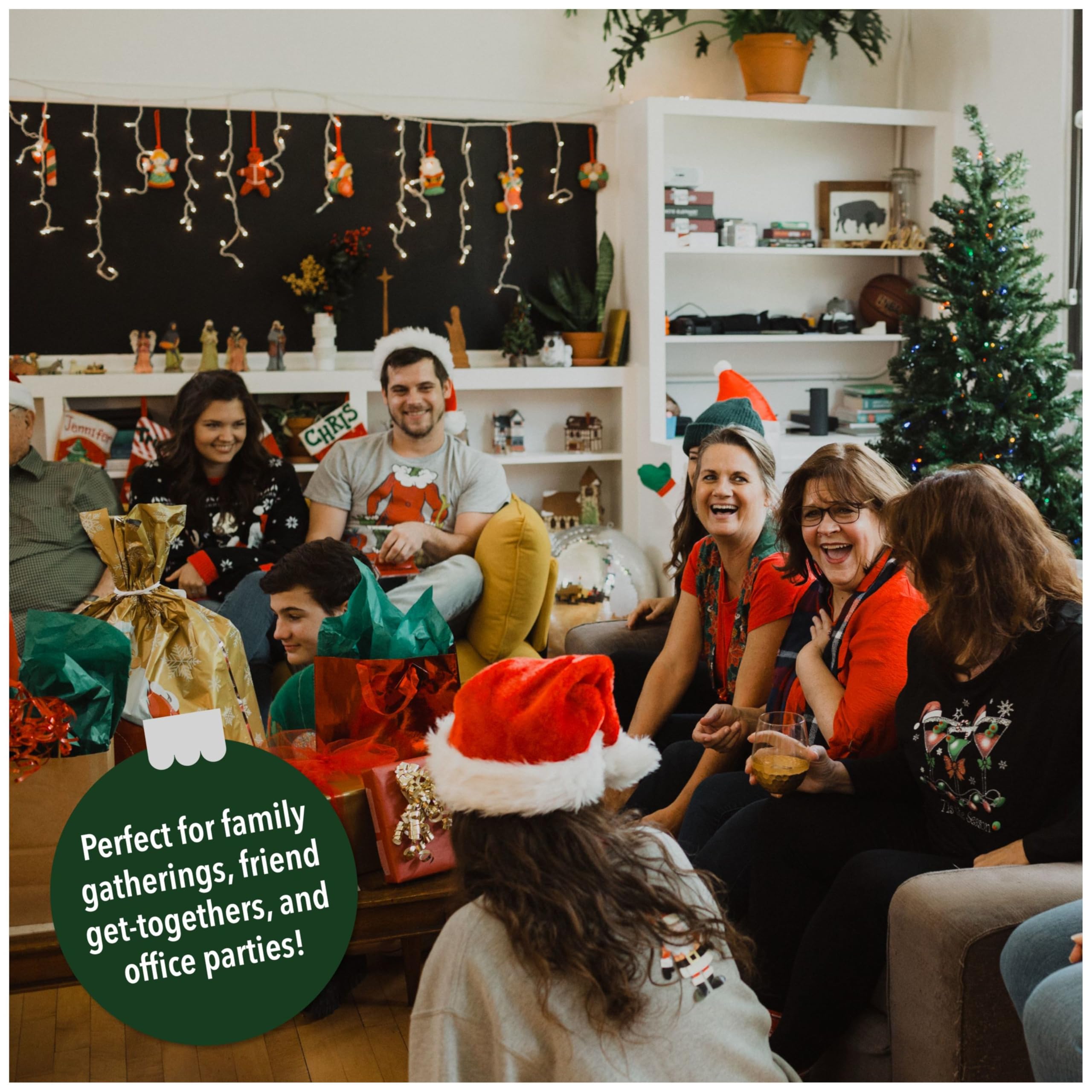 SolidRoots Mini White Elephant Gift Exchange Game - Party Kit with Power Cards & Stolen Stickers