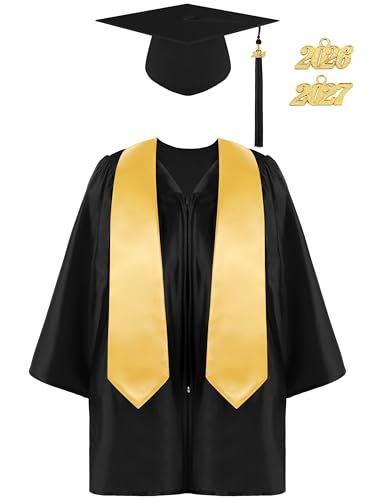 SOMSOC 4-Piece Kindergarten Graduation Cap and Gown Set with 2026 Tassel for Preschool Kids