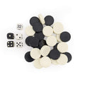 Sondergut Replacement Backgammon Stones – 30 Travel-Size Pieces with Dice & Doubling Cube (2 cm Melamine)