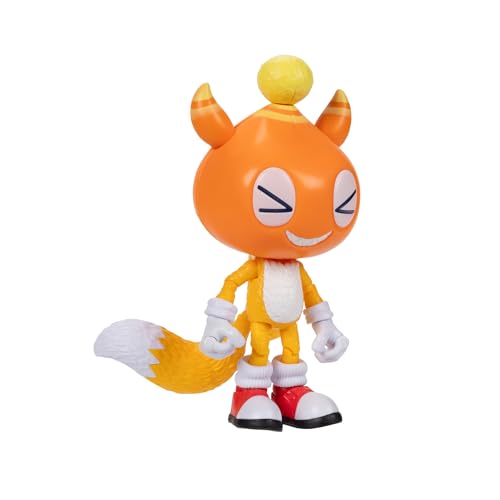 Sonic 3 Movie 5-Inch Chao Mascot Tails Action Figure – 20+ Points of Articulation, Officially Licensed