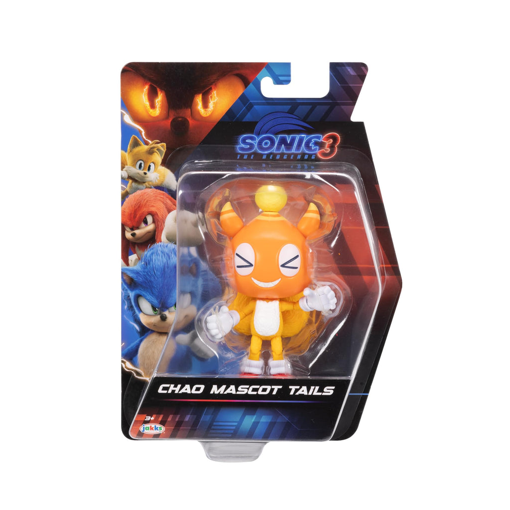Sonic 3 Movie 5-Inch Chao Mascot Tails Action Figure – 20+ Points of Articulation, Officially Licensed