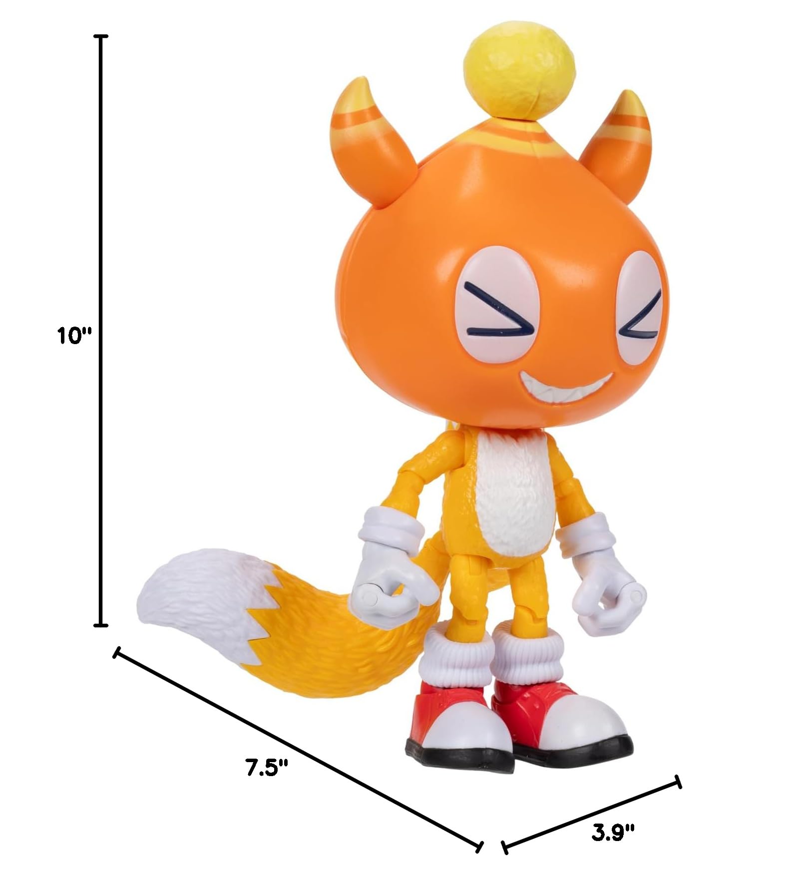Sonic 3 Movie 5-Inch Chao Mascot Tails Action Figure – 20+ Points of Articulation, Officially Licensed