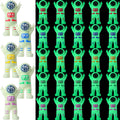 Sonwyoung 25-Pack Mini Glow-in-the-Dark Astronaut Figurines - 5 Colors, Tiny Spaceman Toys for Parties, Prizes, and Easter Egg Stuffers